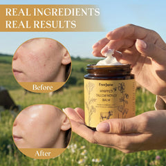 FreeJune grass-fed tallow swatch demonstrating smooth application