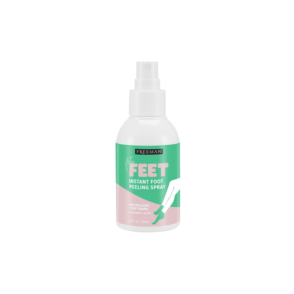 Freeman Flirty Feet spray bottle on feet application for quick at-home foot care