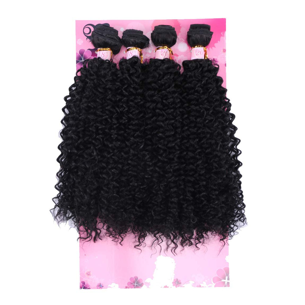 Frelyn Kinky Curly Bundles 18in pack front view for full head cover.