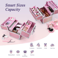 Lockable FRENESSA makeup case with key for secure travel