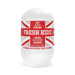 Fresh Kidz Roll-On Deodorant for Boys Red bottle with long-lasting protection.