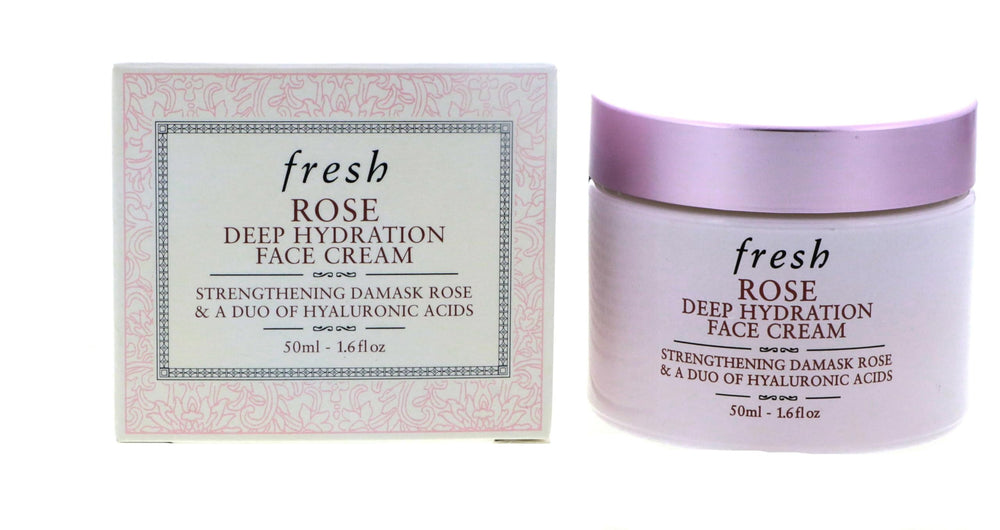 Fresh Rose Deep Hydration Face Cream jar for daily moisturization.