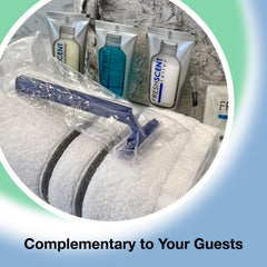 Freshscent razor with safety cap on for safe storage and handling.
