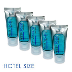 Freshscent shampoo cardboard case display enhances hospitality amenities