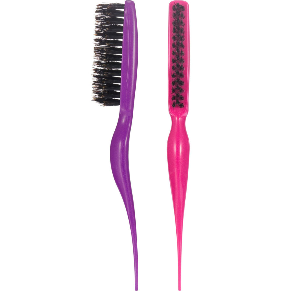 Frienda teasing hair brush in fuchsia adds volume for a smoother look.