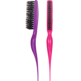 Frienda teasing hair brush in fuchsia adds volume for a smoother look.