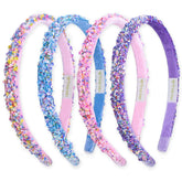 Diadema FROG SAC rosa con lentejuelas, brillo suave y ajuste cómodo.