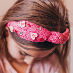 FROG SAC diadema con cuentas de colores, brillo festivo.