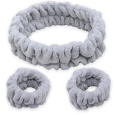 FROG SAC turbante facial gris esponjoso para lavado cómodo
