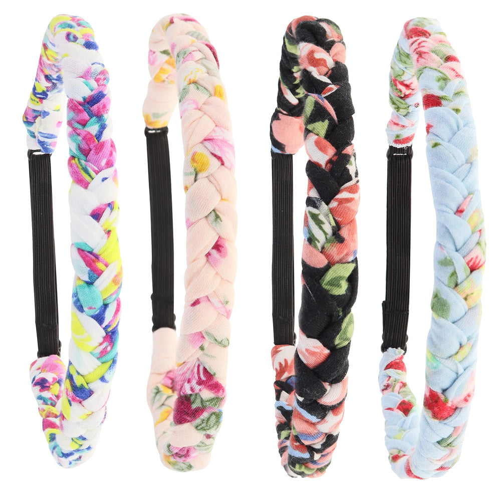Diadema floral FROG SAC cuatro pares para niñas, ajuste cómodo todo el día.
