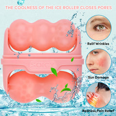 Fronnor Ice Roller under eyes for puffiness relief and refreshed look