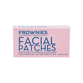 Frownies forehead patches applied to smooth wrinkles overnight.