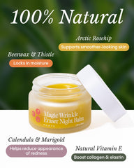 Froya Organics beeswax texture close-up; natural barrier support in a night balm