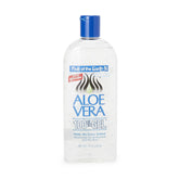 Fruit of the Earth Aloe Vera gel bottle for pure hydration and cooling relief.