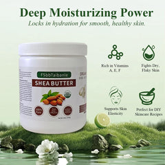 FSbbTaibanle shea butter texture close-up highlights its creamy base for DIY skincare.