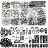 Kit Fscwlmon 207 piezas Viking para trenzas, inspira peinados y personalización