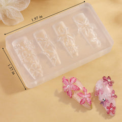 FSpronail plumeria mold for dimensional nail designs.