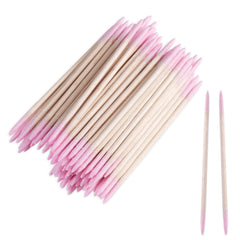 FSpronail pink double-head pointed-tip swabs for precise nail and makeup detail.