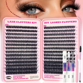 FTBZCF manga-style lash clusters kit for a bold, blended look.