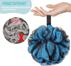 Fu Store loofah sponge close-up shows dense fibers for rich lather.
