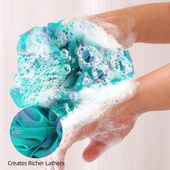 Fu Store Loofah Sponge four colors set helps color-code family showers