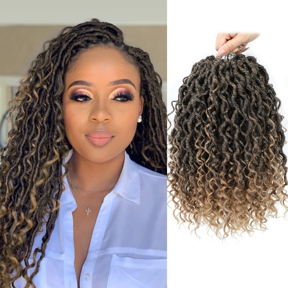 Fulcrum Goddess Locs 12in pack8 display full-length crochet hair for versatile styling.