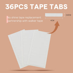 Full Shine double-sided tape adheres securely for discreet extensions.