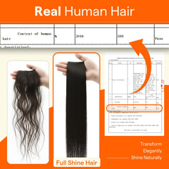 Full Shine K Tip extensions pack side view shows seamless integration with natural hair line.