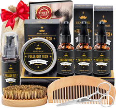 FullLIGHT TECH beard kit packaging showcases premium gift-ready presentation