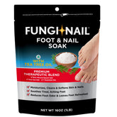 Fungi-Nail: botella de baño para pies en primer plano, ideal para un spa en casa.