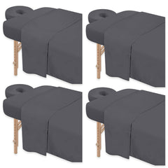 FUNLIYING massage table cover in grey provides professional comfort on a spa table