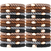 Funtopia hair ties with gold bead accent on braided design for chic daily looks.