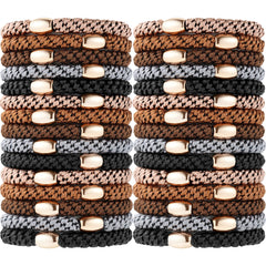 Funtopia hair ties with gold bead accent on braided design for chic daily looks.