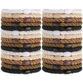 Funtopia soft-woven elastic hair tie pack showing gentle removal and comfortable wear