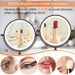 Funtouch 3-color lighting to preview makeup in various lights