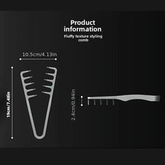 FUPUAII ABS plastic comb image highlighting textured grip for easy styling.