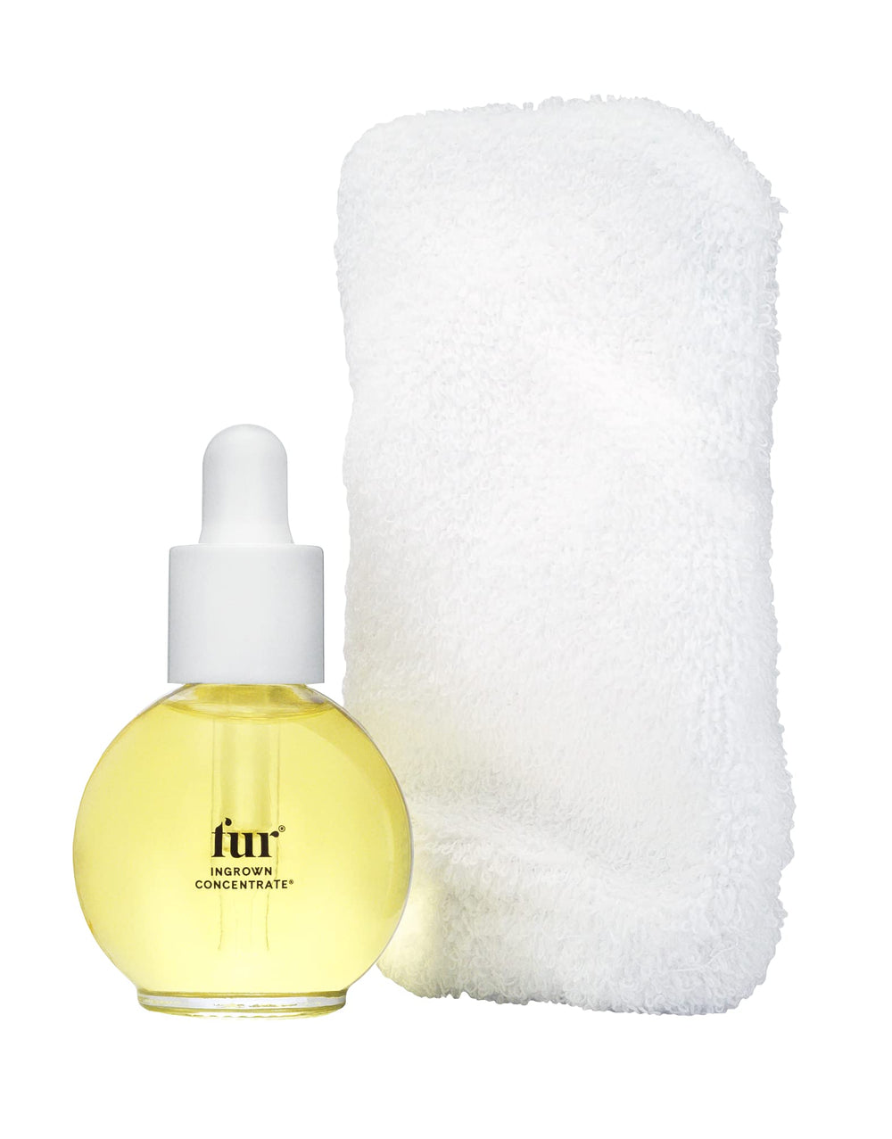 Fur Ingrown Concentrate bottle on a clean counter for gentle exfoliation
