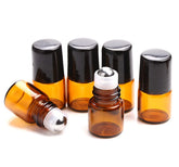 Furnido amber glass roll-on bottle for precise essential oil application on the go.