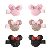 Furutonhe pink glitter mouse ears pair on a baby look for daily wear