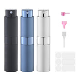 Fusupak 8ml blue perfume atomizer close-up for on-the-go fragrance touch-ups.