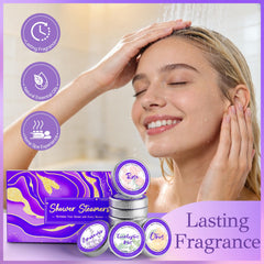 Futricy Rose shower steamer with a romantic, relaxing aroma