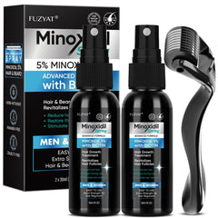 Frasco de FUZYAT Minoxidil 60 ml para uso diario que apoya la densidad capilar.
