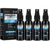 FUZYAT Minoxidil spray bottle releasing a fine mist for scalp use