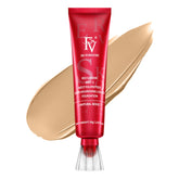 FV Matte Foundation bottle close-up showing sleek packaging and natural beige shade for everyday wear.