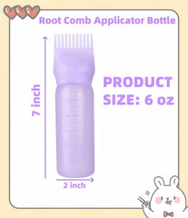 FXSPLCZ root comb applicator bottle for mess-free dyeing near roots.