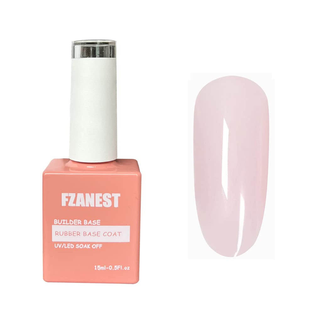 FZANEST natural nude builder gel bottle, thicker base for stronger nails and French-ready nails.