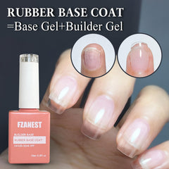 FZANEST self-leveling builder gel swatches show smooth foundation and even color.