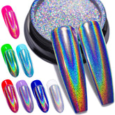 GA&EN polvo holográfico para uñas, polvo holo 1 g, brillo arcoíris duradero.