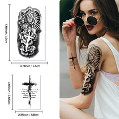 Gabizafia angel tattoo creates a graceful spiritual accent for events and everyday style.
