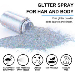 GADMLURY Glint-Rainbow spray mist delivers delicate, long-lasting face shimmer.